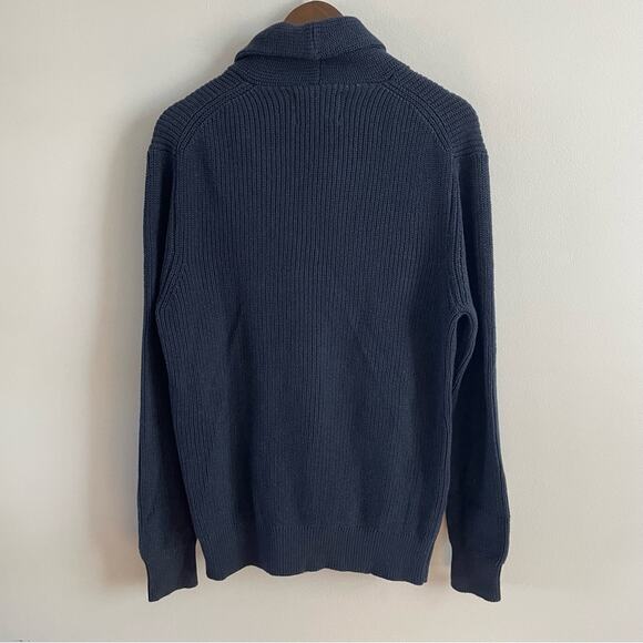 The Stronghold | Men’s Chunky Knit Cowl Collar Button Front Cardigan Pockets Med - Picture 6 of 9